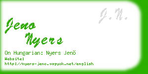 jeno nyers business card