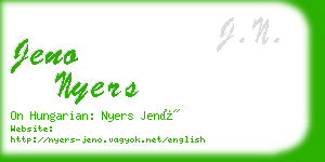 jeno nyers business card